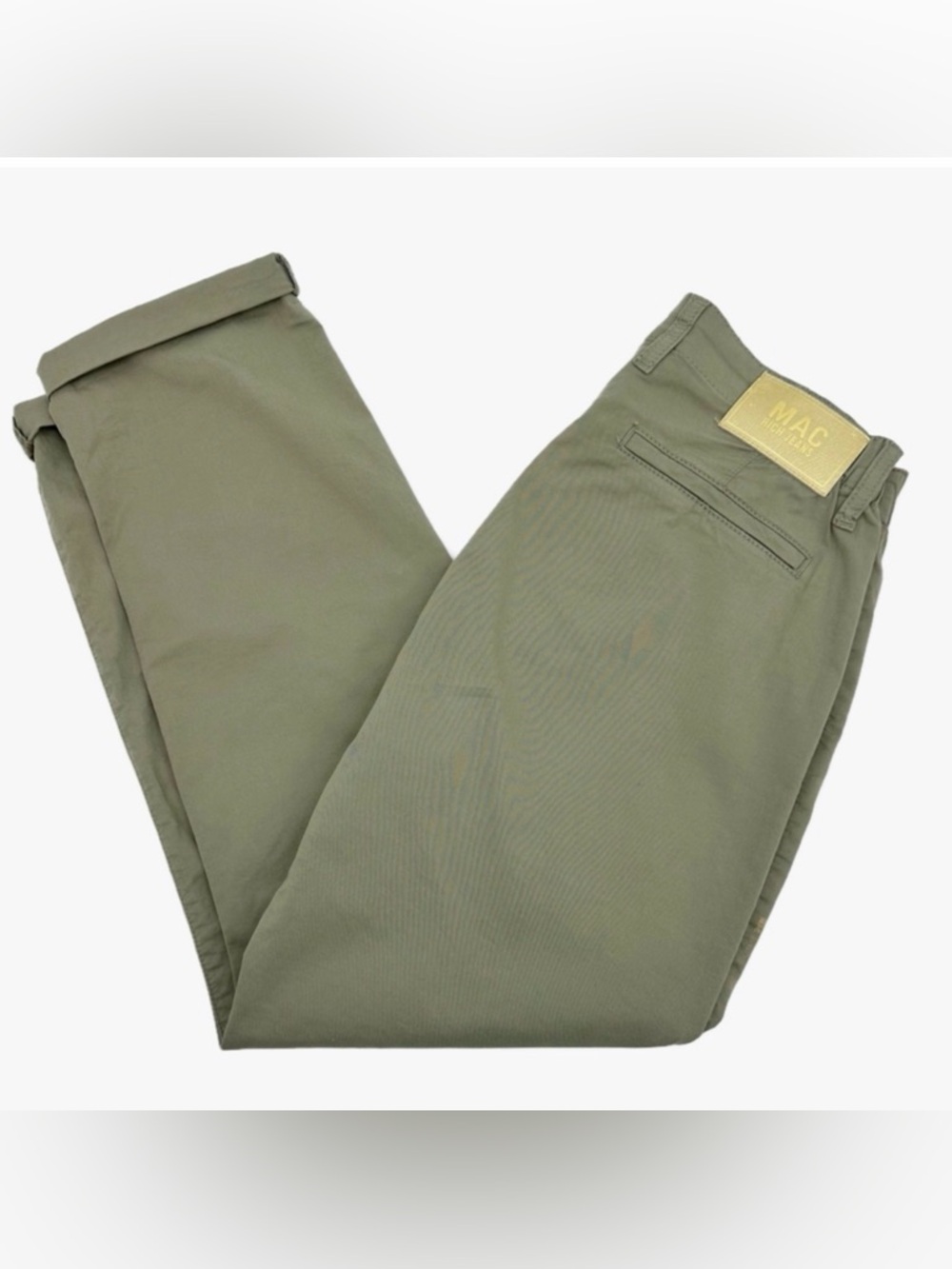 MAC Jeans Wanda Olive Utility Trousers Size 8